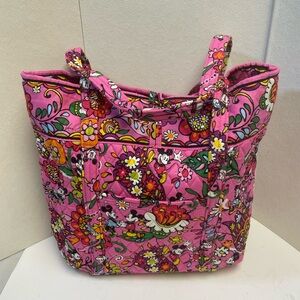 Vera Bradley Disney Mickey Minnie Large Tote Purse Bag Just Mousing Around Pink